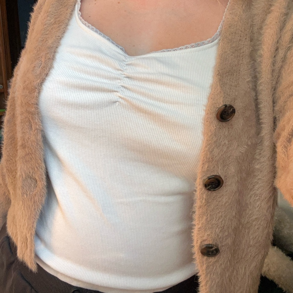 Tan Cotton On Fluffy Cardigan